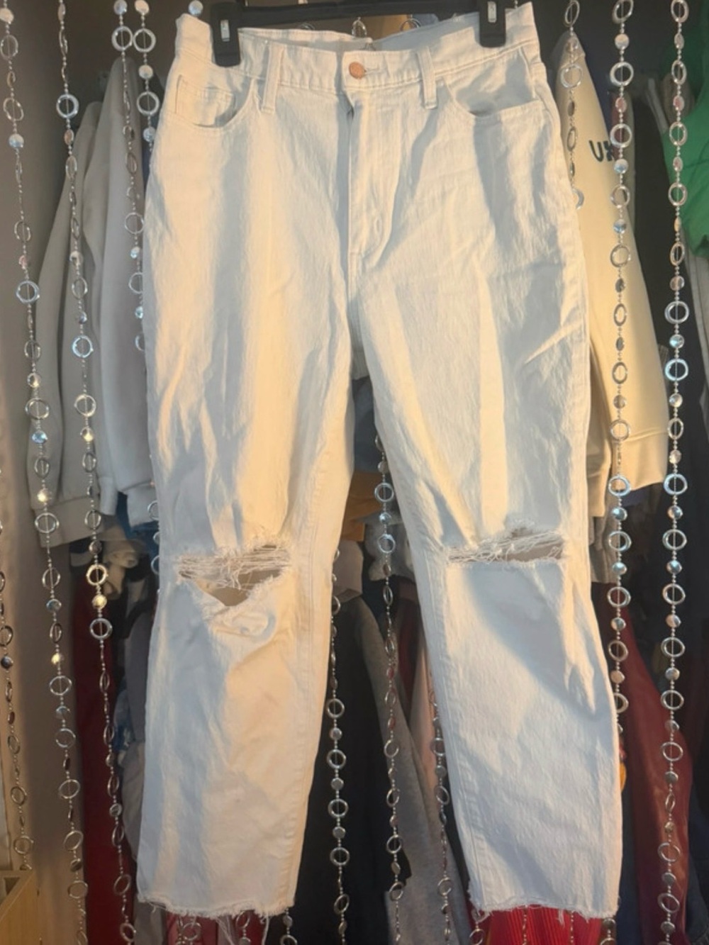 Universal Thread White Distressed Relaxed Men's Jeans